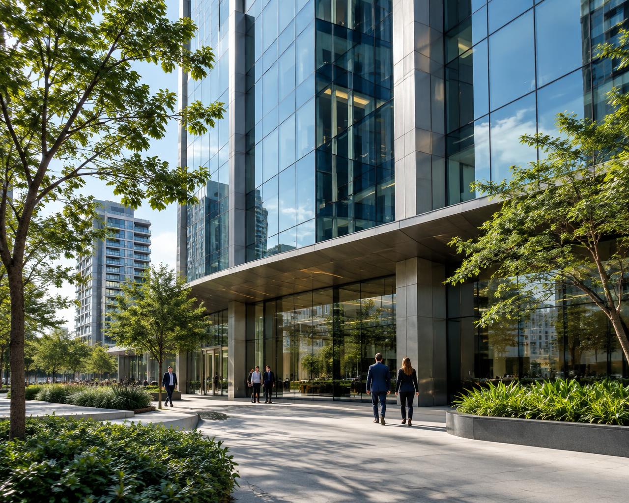 Edifício empresarial contemporâneo